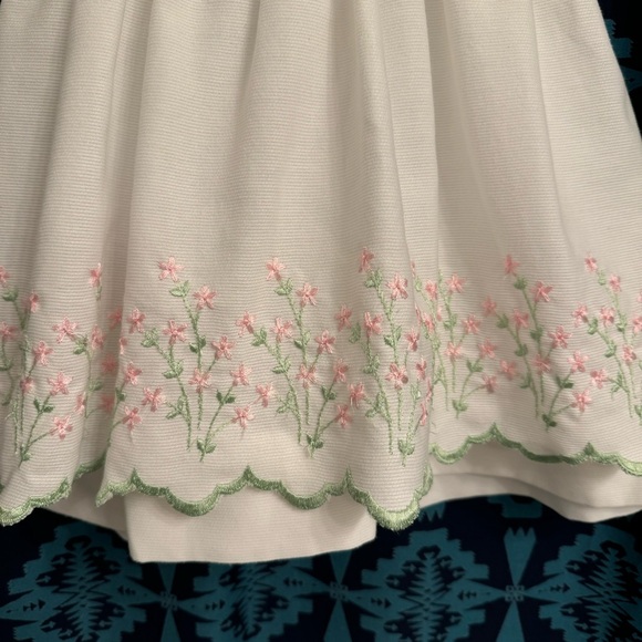 SYLVIA WHITE Vintage Sleeveless Embroidered Floral Dress - Picture 4 of 14